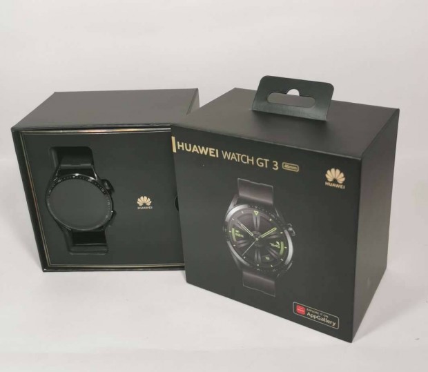 Huawei Watch GT3 46mm Fekete szn szilikon szjjal j llapotban elad