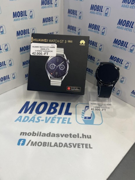 Huawei Watch GT3 Egyb, 12 h garancia