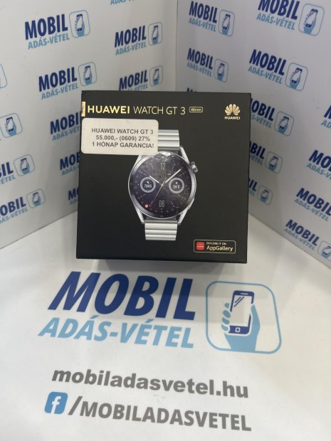 Huawei Watch GT3 Egyb, 12 h garancia