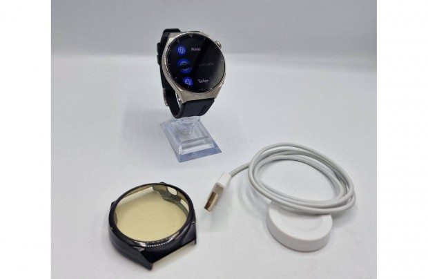 Huawei Watch GT 3 Pro okosóra, 46mm, szilikon szíj, 1 év garancia