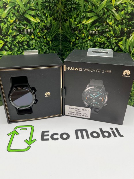 Huawei Watch Gt 2, 46 mm, Wifis, fekete, 1 hnap garancia