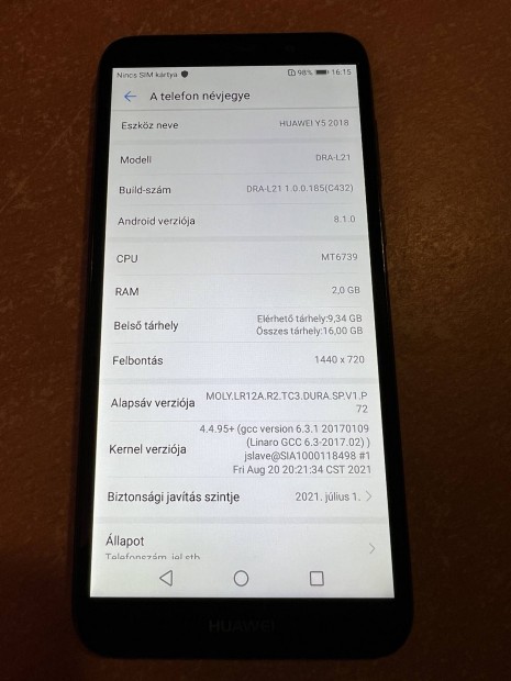 Huawei Y5 2018 4magos 16gb dual sim 