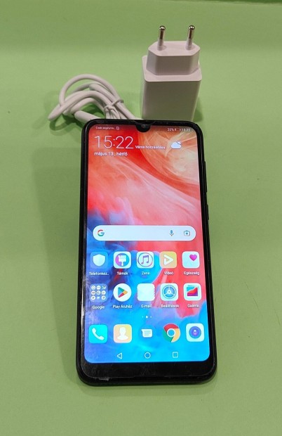 Huawei Y7 2019 32GB Fekete Fggetlen j llapot mobiltelefon elad!