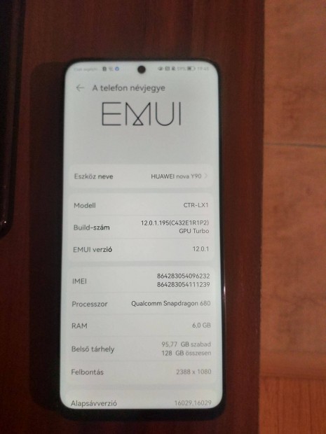 Huawei nova y90 hasznlt