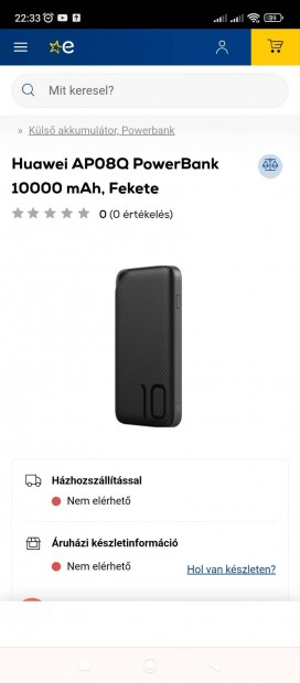Huawei új AP080-Power Bank/10000mAH.