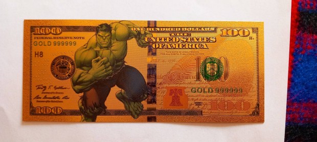Hulk - sznes, aranyozott, plasztik, fantzia 100$