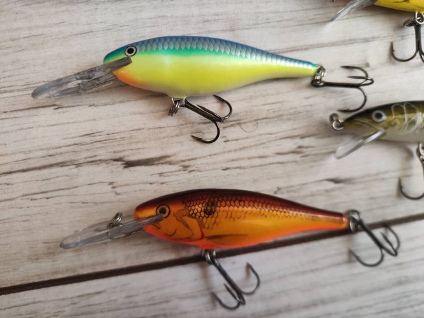 Husky Jerk 12 , Shad Rap 08 wobbler