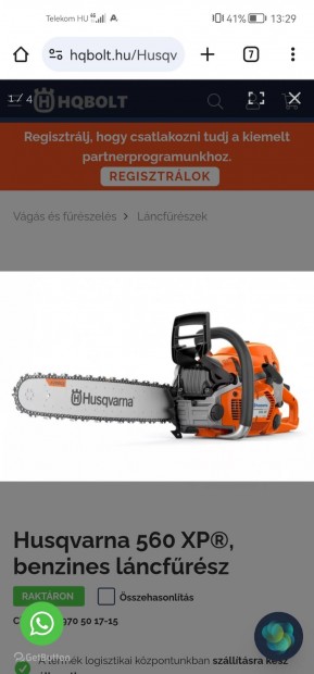 Husqvarna 560 XP bontatlan j 