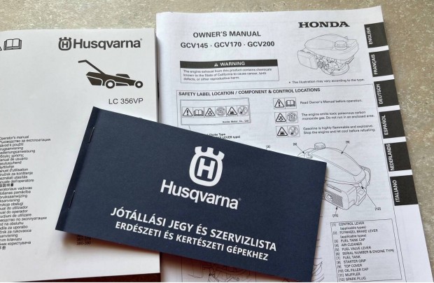 Husqvarna Honda motoros fnyr garancilis 9 hnapos