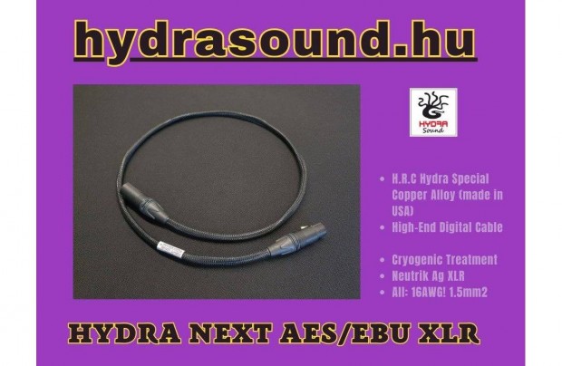 Hydra Next Wave Series AES/EBU digitális kábel XLR 1méter