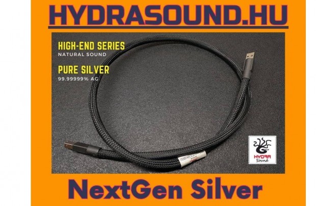 Hydra Nextgen Silver OCC ezst USB A-B 2.0 kbel 0.75M -25%