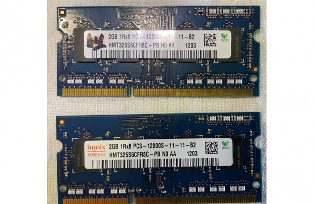 Hynix 2 GB 1Rx8 DDR3- 12800S-11-11-82 Laptop memoria