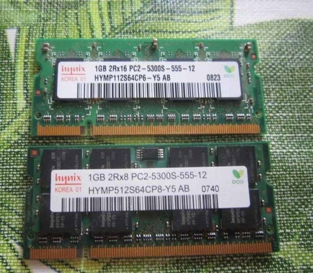 Hynix 2 x 1GB DDR2 Laptop RAM pr. Gpekben mkdtek /Hdmezvsrhely