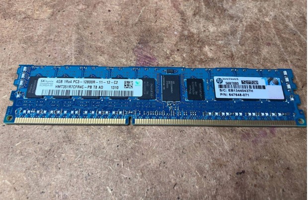 Hynix 4GB 1Rx4 PC3-12800R registered ECC RAM HP (server, worksatation)