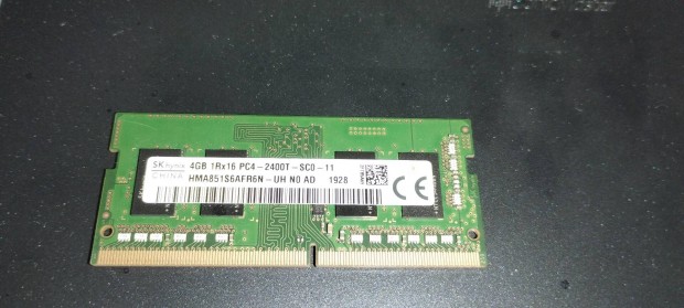 Hynix 4GB DDR4 ram laptop, notebook memória újszerű