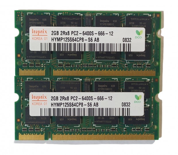 Hynix 4GB (2x2GB) DDR2 800MHz laptop / notebook memria