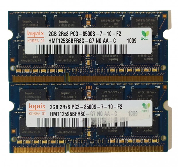 Hynix 4GB (2x2GB) DDR3 1066MHz laptop / notebook memria