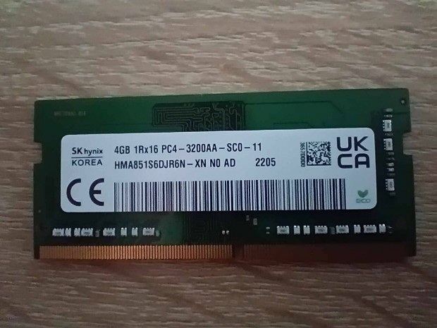 Hynix DDR4 4gb 3200Mhz notebook memoria