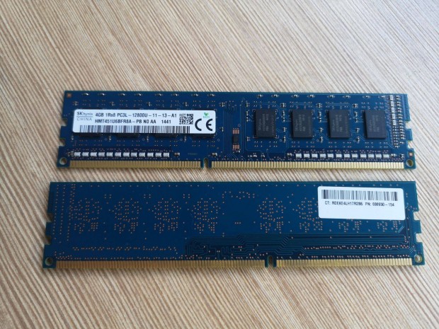 Hynix DDR 3-as 12800 1600mhz PC ram 4gb modulok eladak