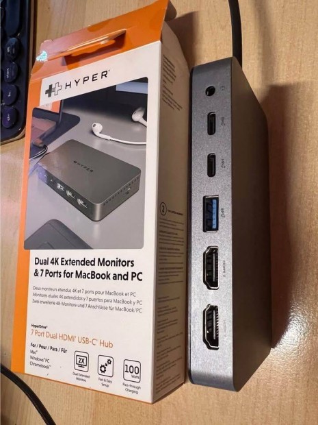 Hyper Dual 4K 7 Port Dual HDMI USB-C HUB