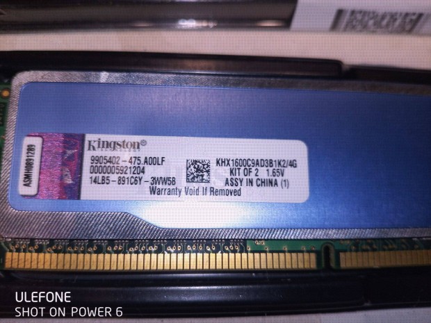 Hyper blu Kingston RAM 2x4 GB