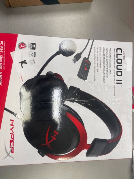 Hyperx Cloud 2 gamer fejhallgat 6h jtlls/szmla