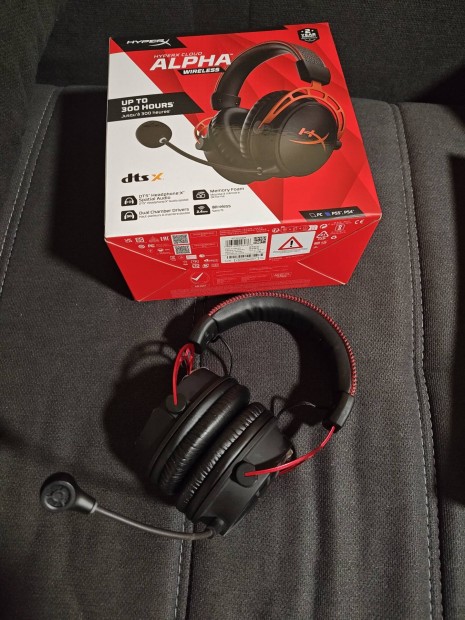 Hyperx Cloud Alpha Wireless felskategris gamer fejhallgat 