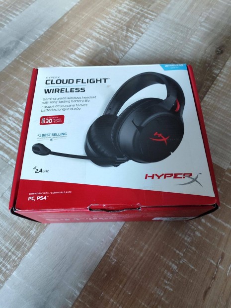 Hyperx Cloud Flight vezetk nlkli gamer headset, fekete