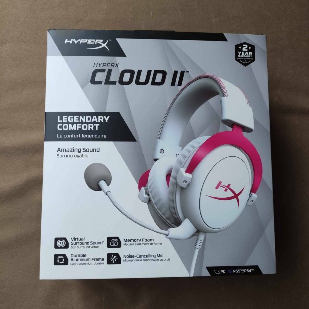 Hyperx Cloud II White-Pink Gaming Headset