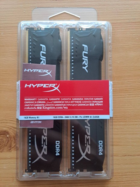 Hyperx Fury 2x8GB DDR4 3466MHz CL19 RAM kit