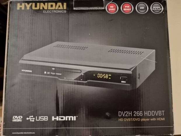 Hyundai DV2H 266 Dvb-t vev set top box dvd lejtsz usb
