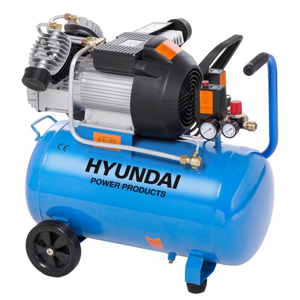 Hyundai HYD-50L/V2 50 literes 2 hengeres 10 Bar olajos kompresszor