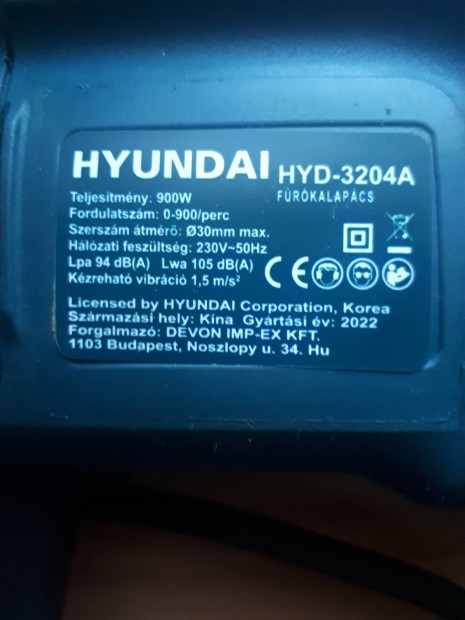 Hyundai Hyd-3204 Furkalapcs j llapot.