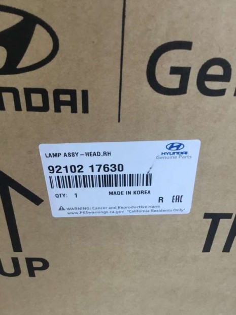 Hyundai Matrix fényszóró első jobb 9210217630