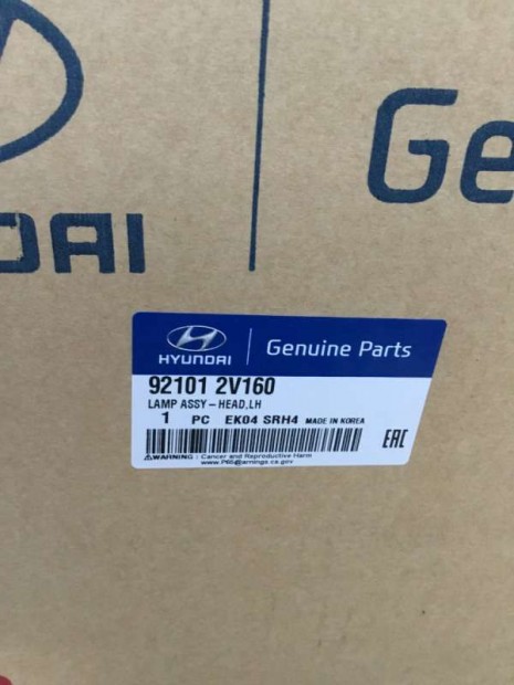 Hyundai Veloster bal első fényszóró 921012V160