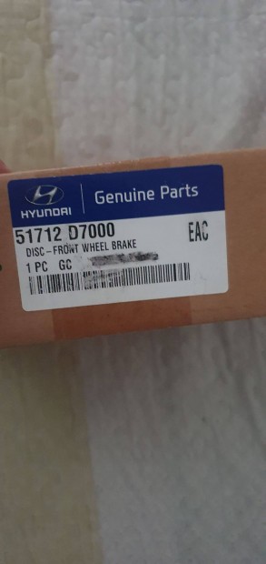 Hyundai első féktárcsa (51712 D7000) új, gyári, bontatlan