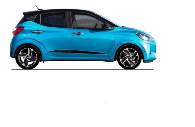 Hyundai i10 2020-tól Ajtóvédő Díszléc Oldalcsík