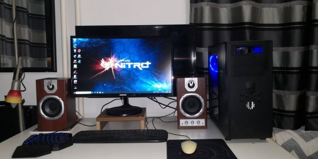 I5 Komplett Gamer PC-24 colos Monitorral-hangfalszettel! 