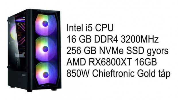 I5 Pro Gamer PC 16 GB RAM 256 Nvme SSD, AMD RX6800XT VGA