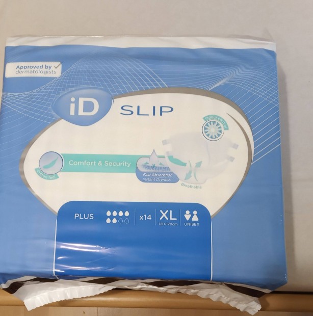 ID Slip Plus felntt pelenka, mret XL, 120-170 cm, 14 db x 4 csomag