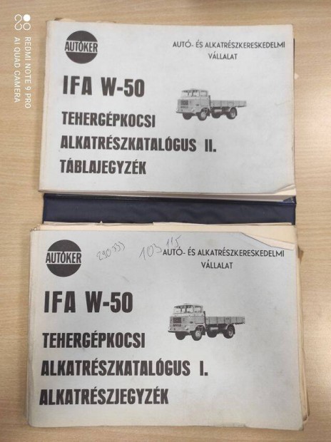 IFA W50 tehergpkocsi Alkatrszkatalgus l.ll