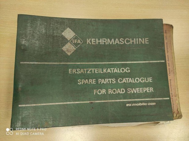 IFA söprűs tehergépkocsi Alkatrészkatalógus