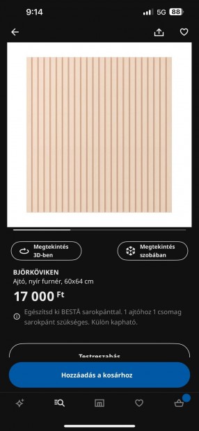 IKEA Besta ajt Bjrkviken 60x64 cm, 7 db egyben elad!