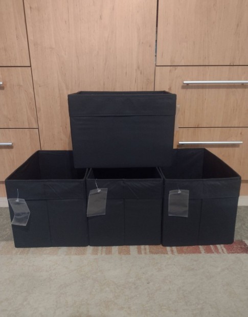 IKEA Drna doboz fekete j 4 db 25x35x25cm 