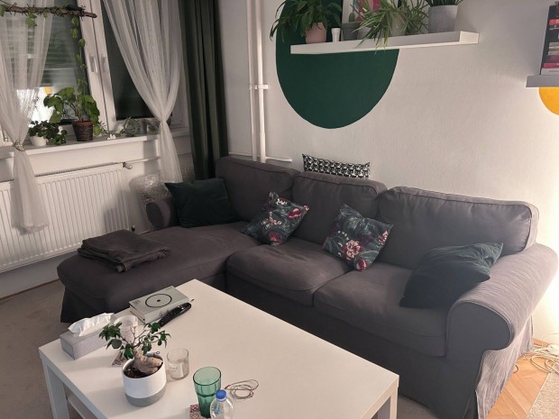 IKEA Ektorp | 3 szemlyes kanap+fekvfotel | Hakebo sttszrke