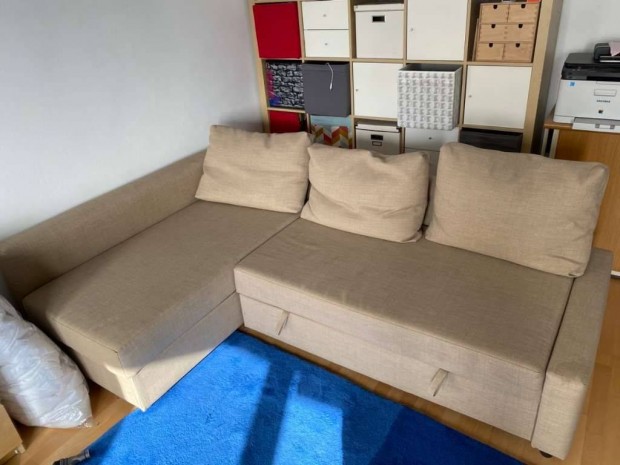 IKEA Friheten kinyitható sarokkanapé Skiftebo bézs