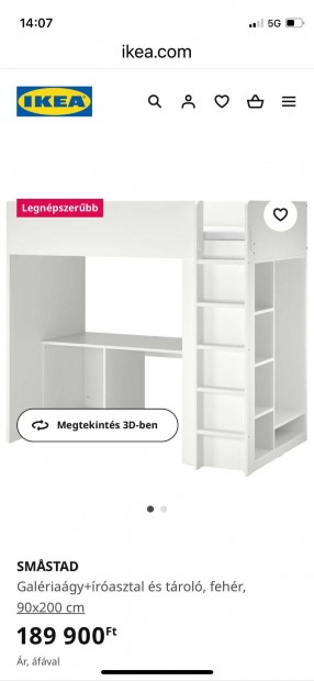 IKEA Gyerekbtor - Galriagy matraccal, forgszkkel