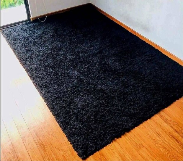 IKEA Hampen fekete sznyeg hossz szl 160x230