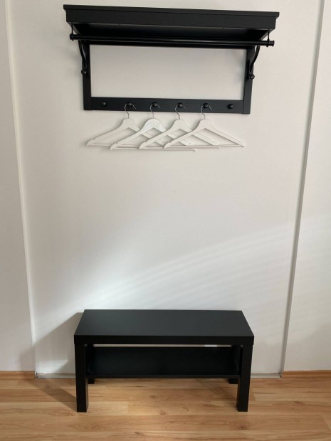 IKEA Hemnes Kalaptart polc, 85 cm Ruhafogas, tskatart asztallal