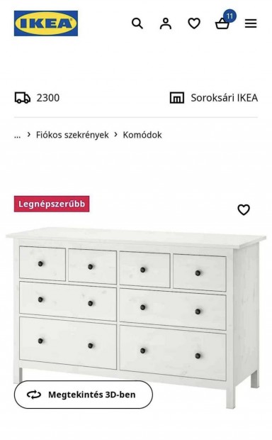 IKEA Hemnes komd 8 Fikos